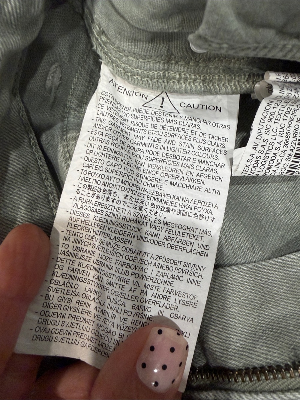 Zara Sage Green Cropped Straight Jeans with Frayed Hem - Picture 5 of 5